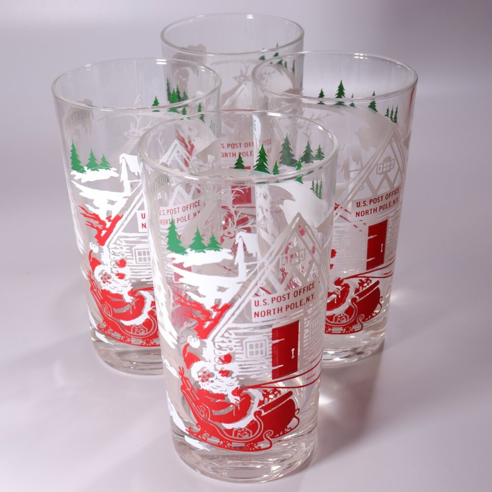 Boscul Peanut Butter Tumblers Home of Santa's Workshop North Pole Set of 4